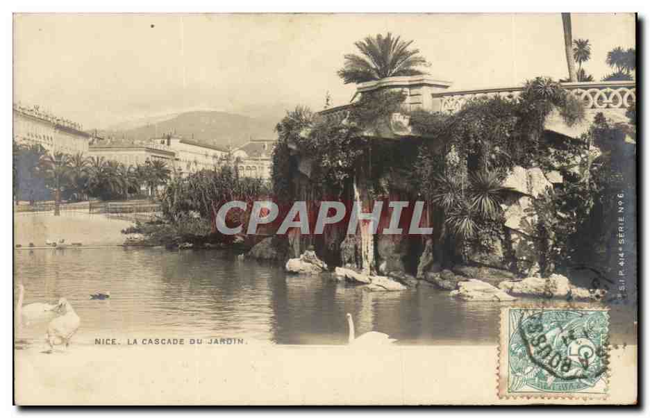 Nice CPA La cascade du jardin