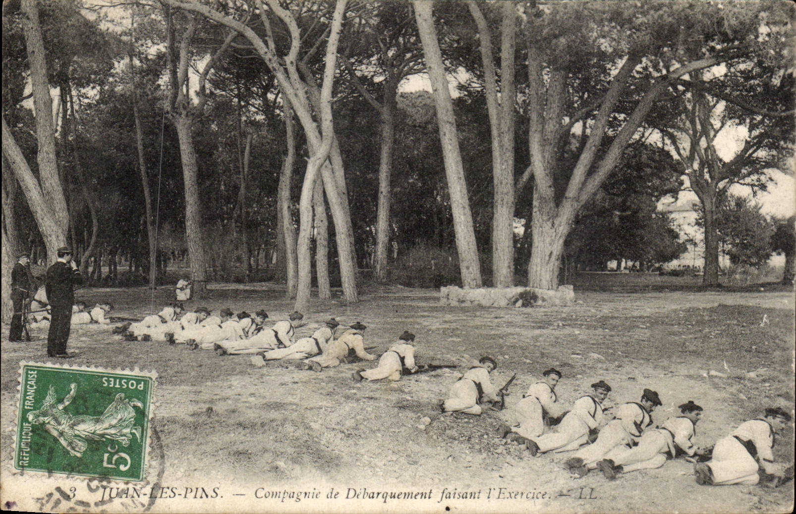Juan-les-Pins — Compagnie de Débarquement faisant l'Exercice — LL