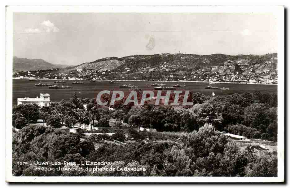 Juan les Pins CPA L'escadre et golfe Juan vus du phare de la Garoupe 