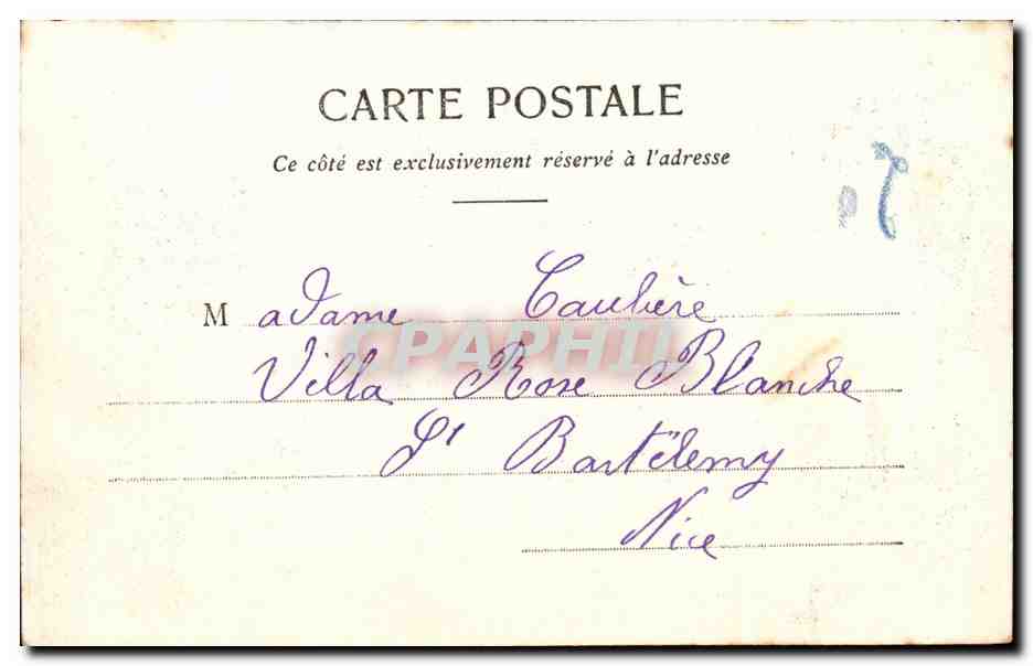 Golfe Juan CPA Vue generale de l'escadre et plage de Juan les Pins — Rückseite
