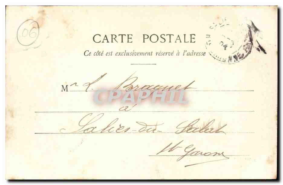 Beaulieu cPA Pointe Fourmie Environs de Nice — Verso