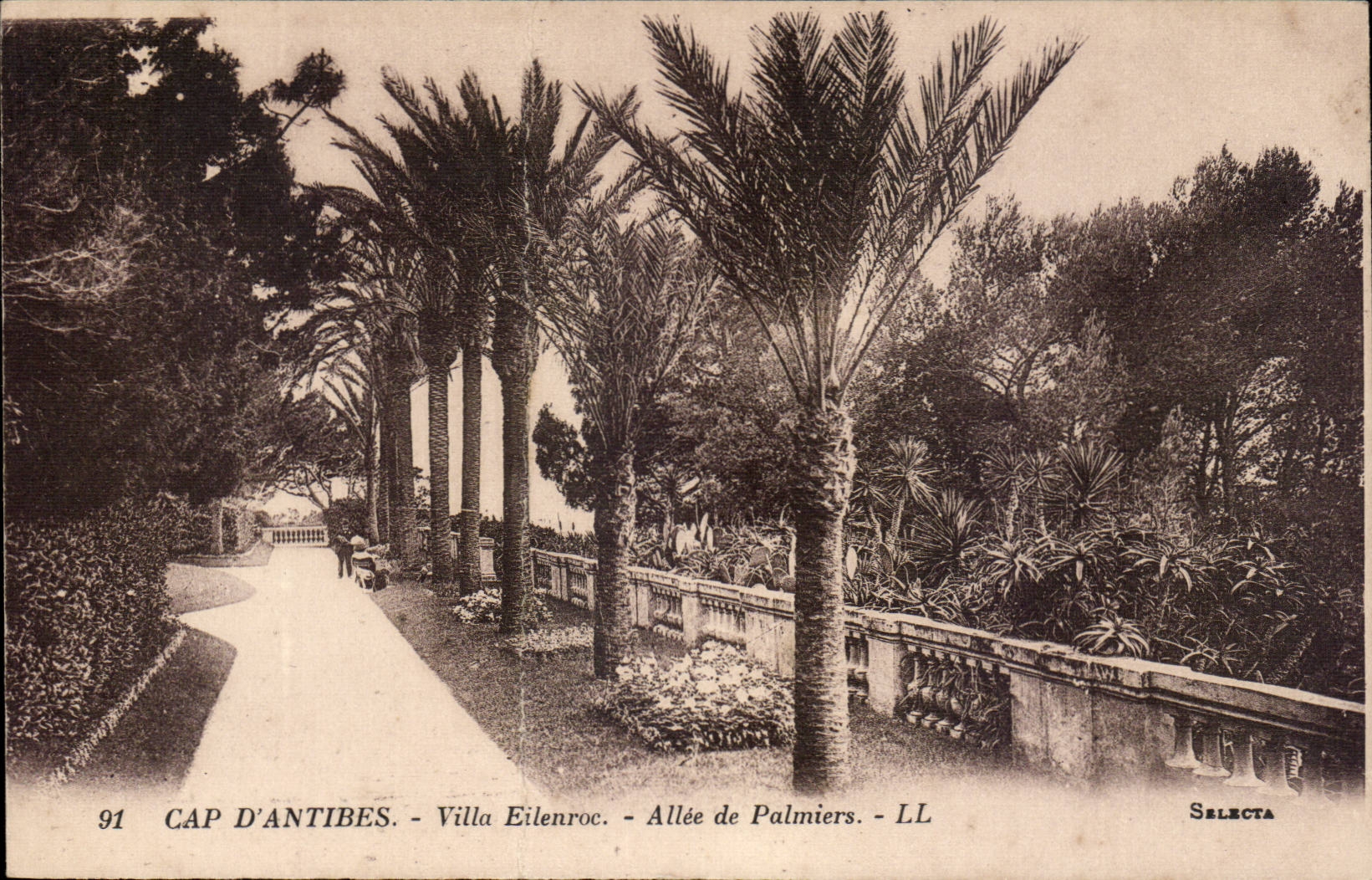 CAp d'antibes CPa Villa Eilenroc Allee de palmiers