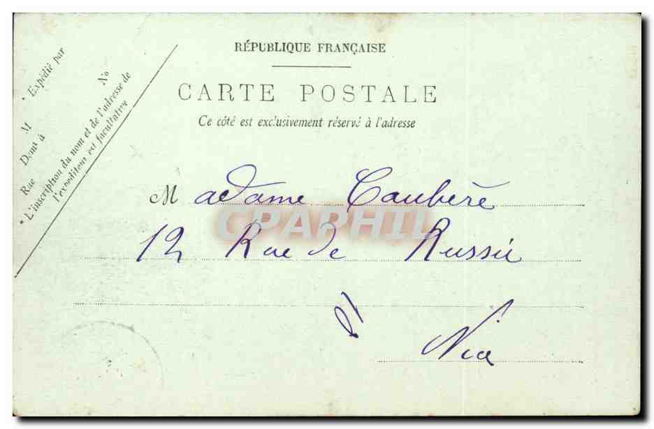 Grasse CPA Le boulevard de la gare et le ajrdin public — Rückseite