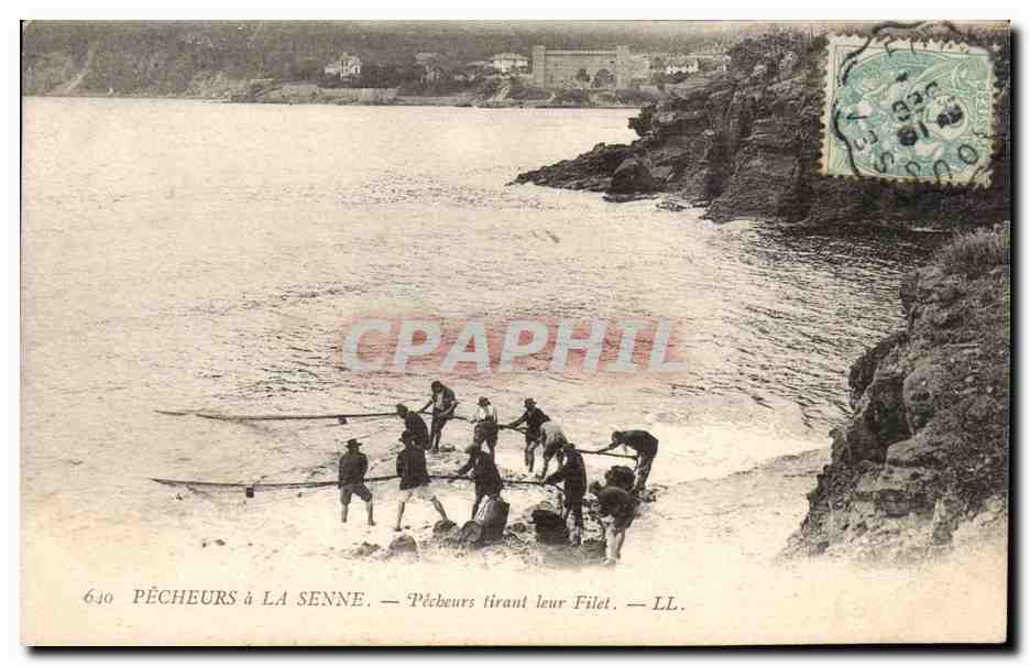 Pêcheurs à La Senne — Pêcheurs tirant leur filet — LL, n°640
