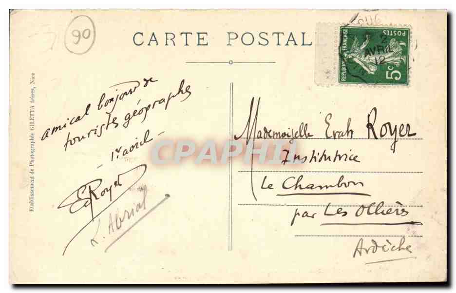 Guillaume (A.M.) — Vallée du Var — Édition Gileta, Nice, n°1146 — Reverso