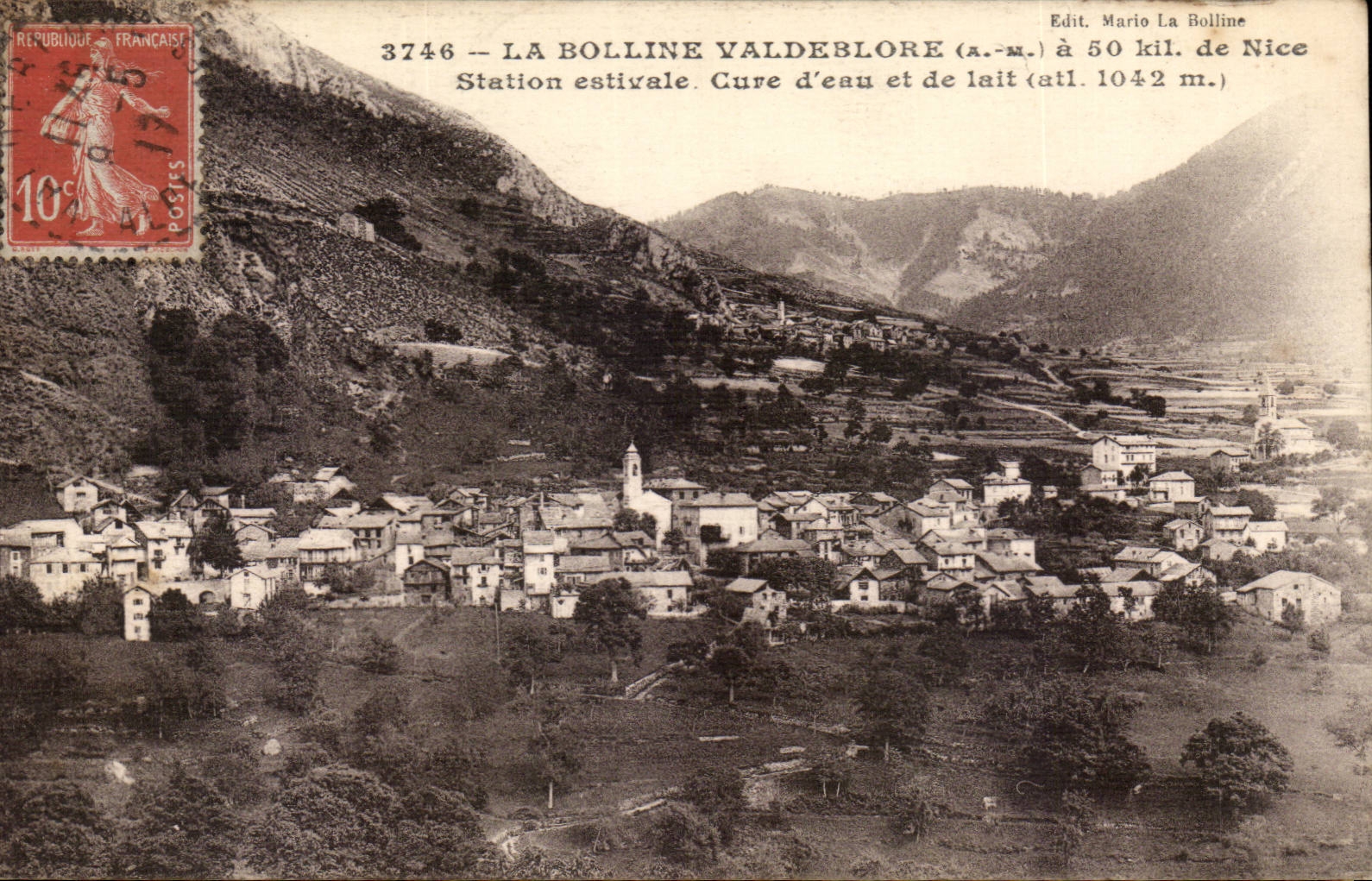 La Boline Valdeblore - a 50 kil de Nice - Station estivale - Cure d'eau et de lait - CPA 