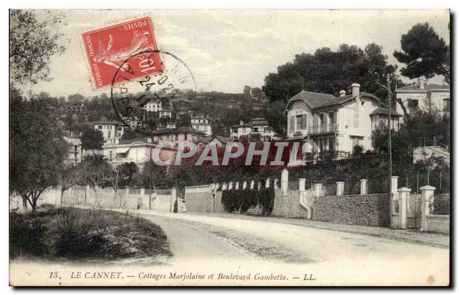Le Cannet CPA Collages Marjolaine et boulevard Gambetta
