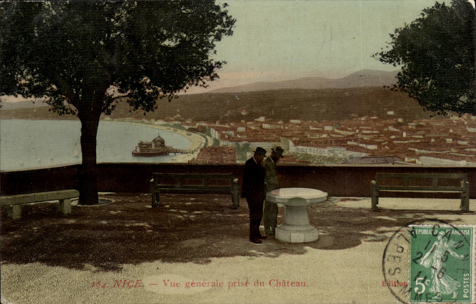 Nice CPA Vue generale prise du chateau