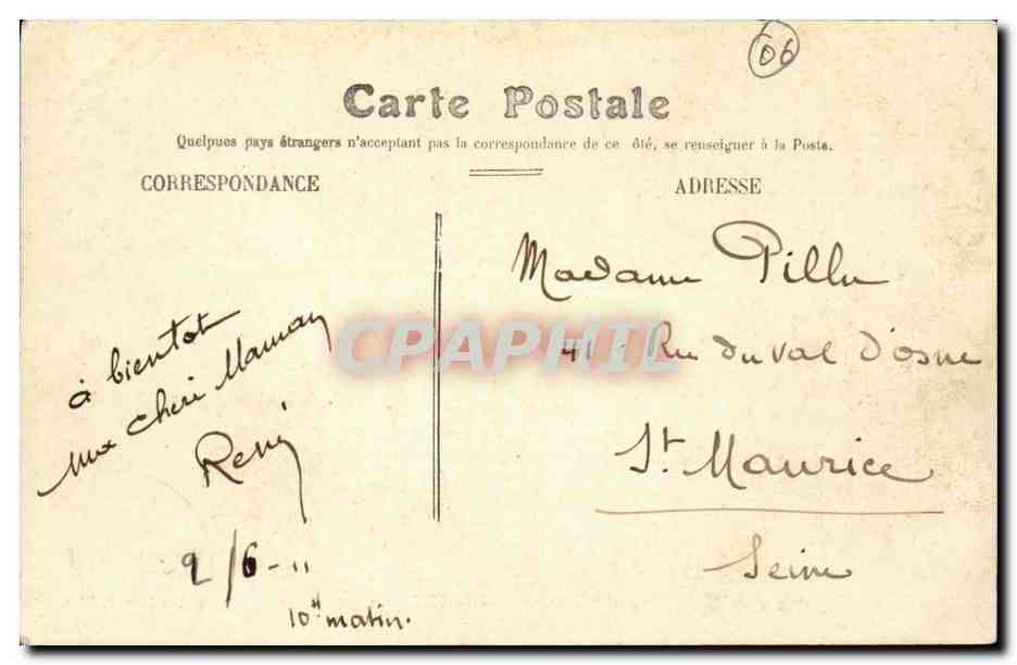 Nice CPA Vue generale prise du chateau — Rückseite