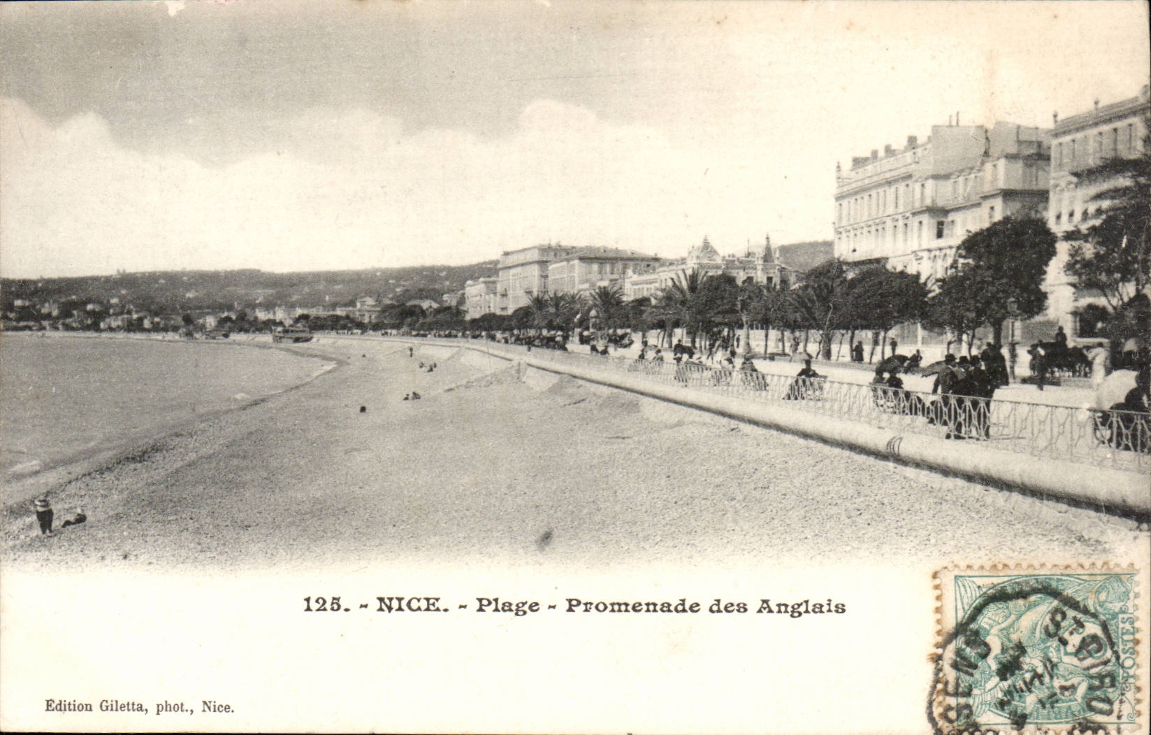 Nice CPA plage Promenade des anglais