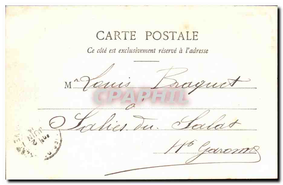 Nice CPA plage Promenade des anglais — Back