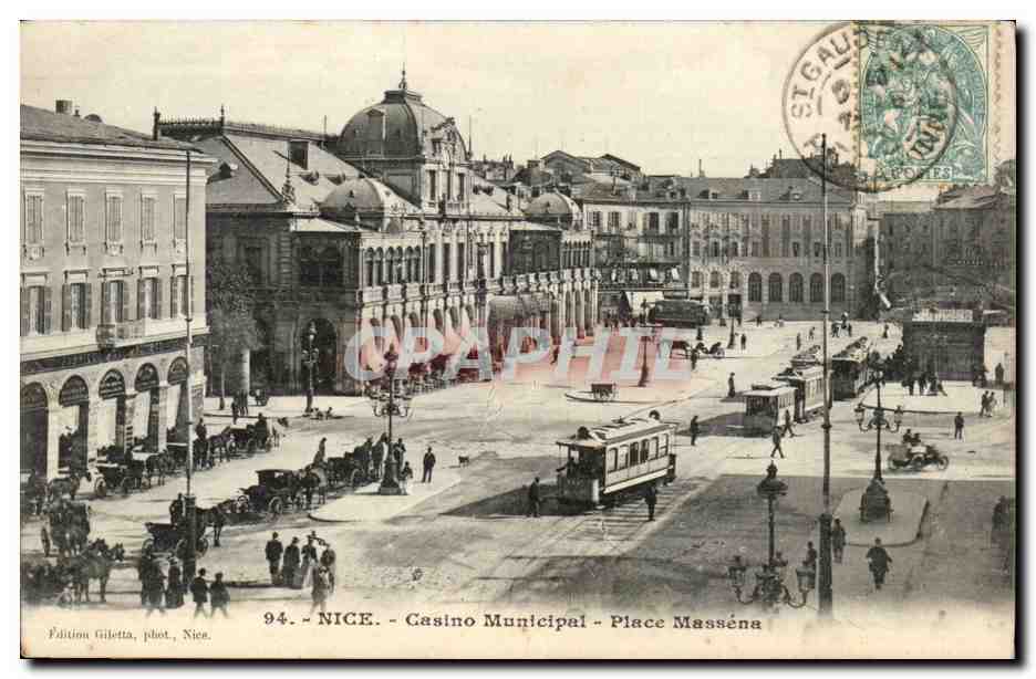 Nice CPA Casino municipal Place massena (tramway)