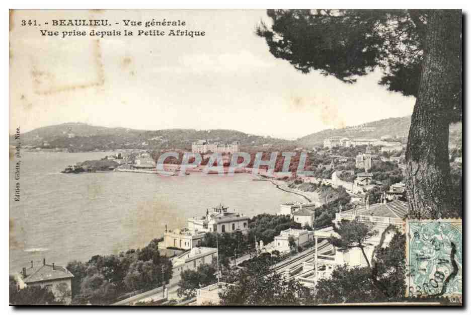 Beaulieu - Vue Generale - Vue prise depuis la Petite Afrique - CPA 