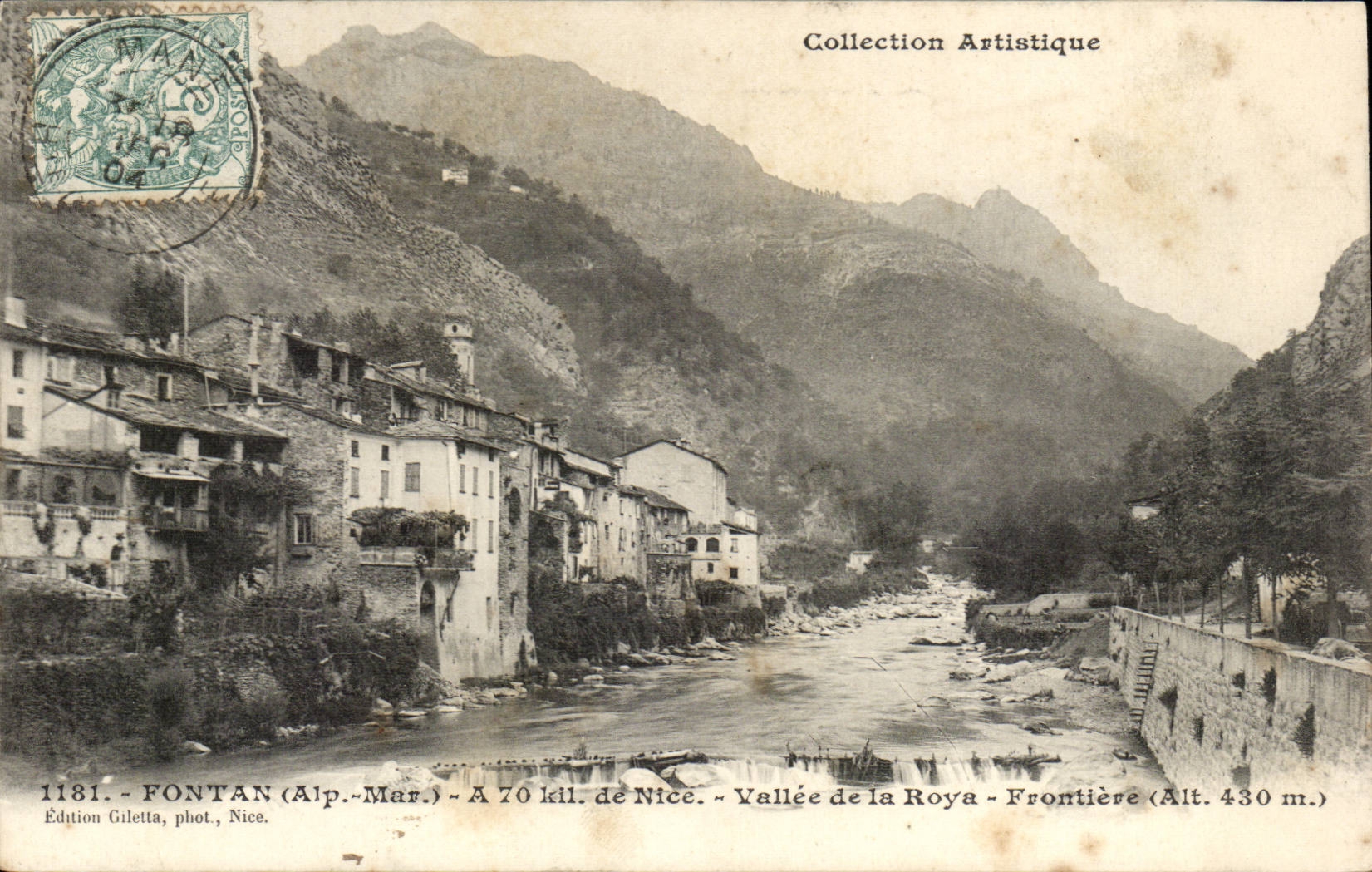Fontan - Vallee de la Roya - Frontiere - Environs de Nice - CPA 