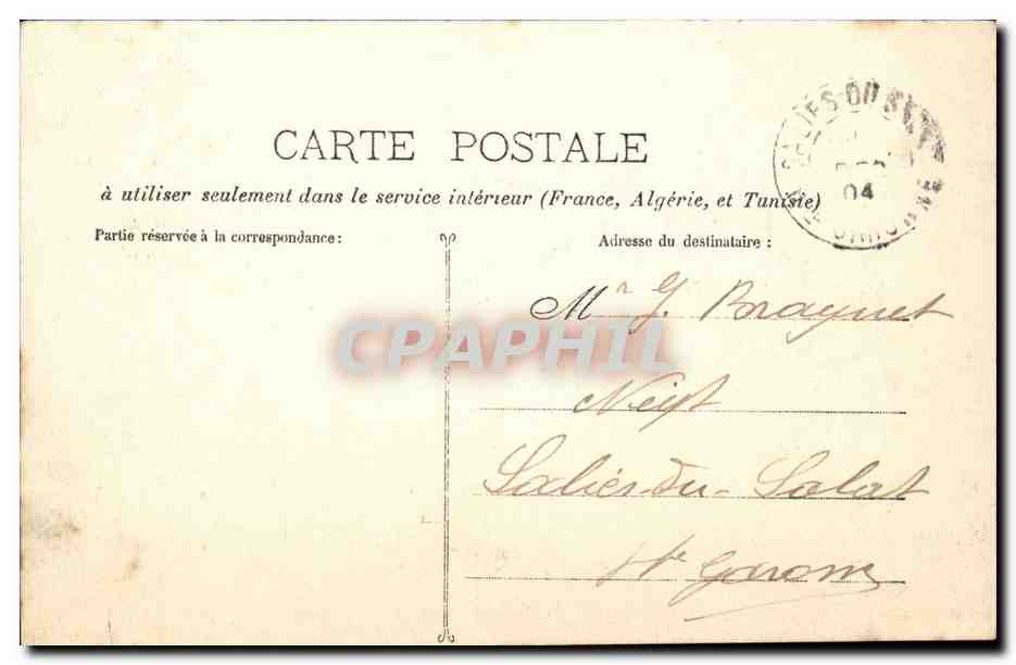 Antibes - Le Port et le Fort Carree - CPA  — Rückseite