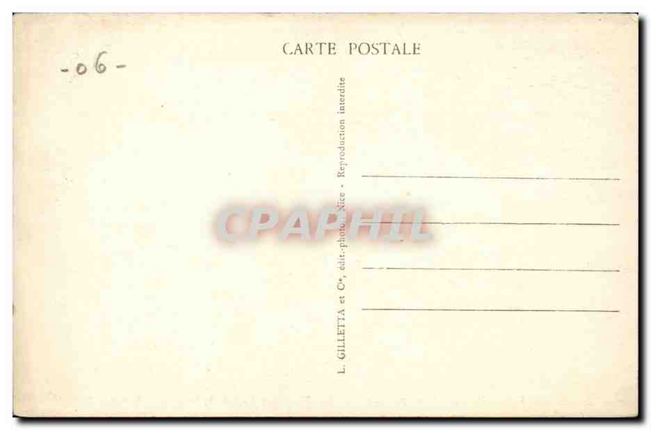 Nice - Vue prise entre les Fleurs - Souvenir - femme - CPA  — Rückseite