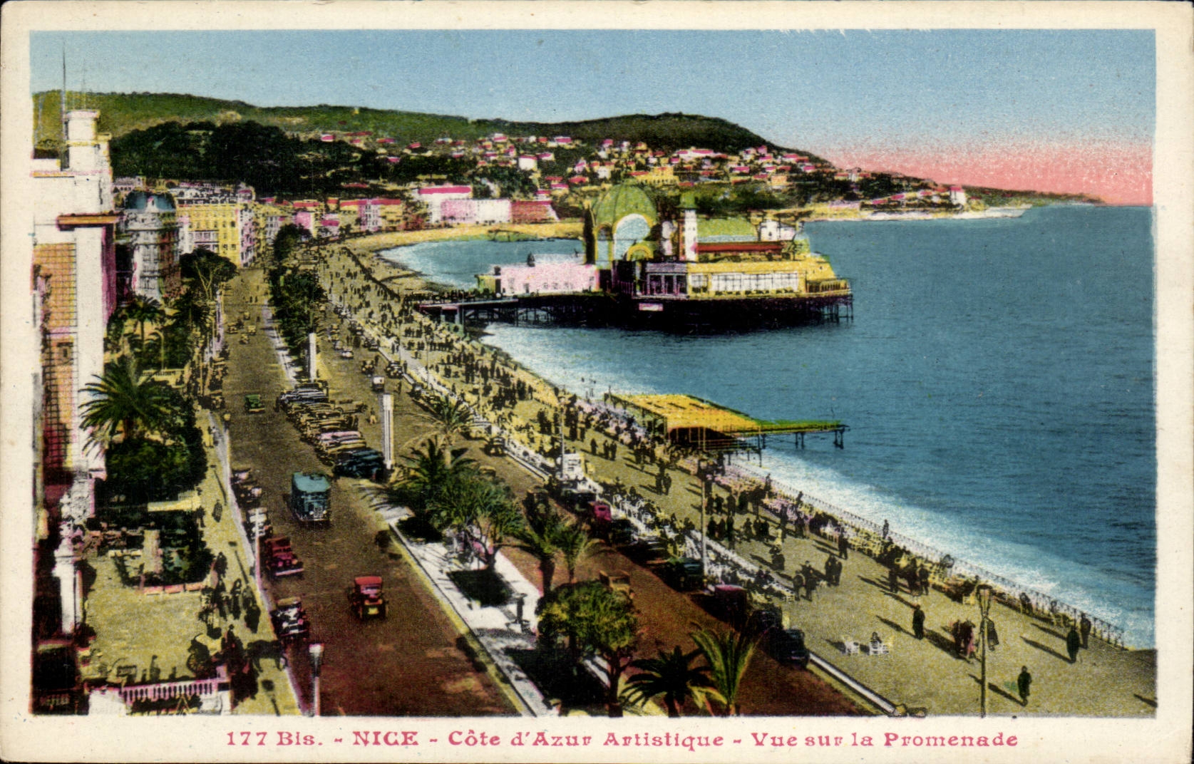 Nice - Cote d'Azur Artistique - Vue sur la Promenade - CPA 