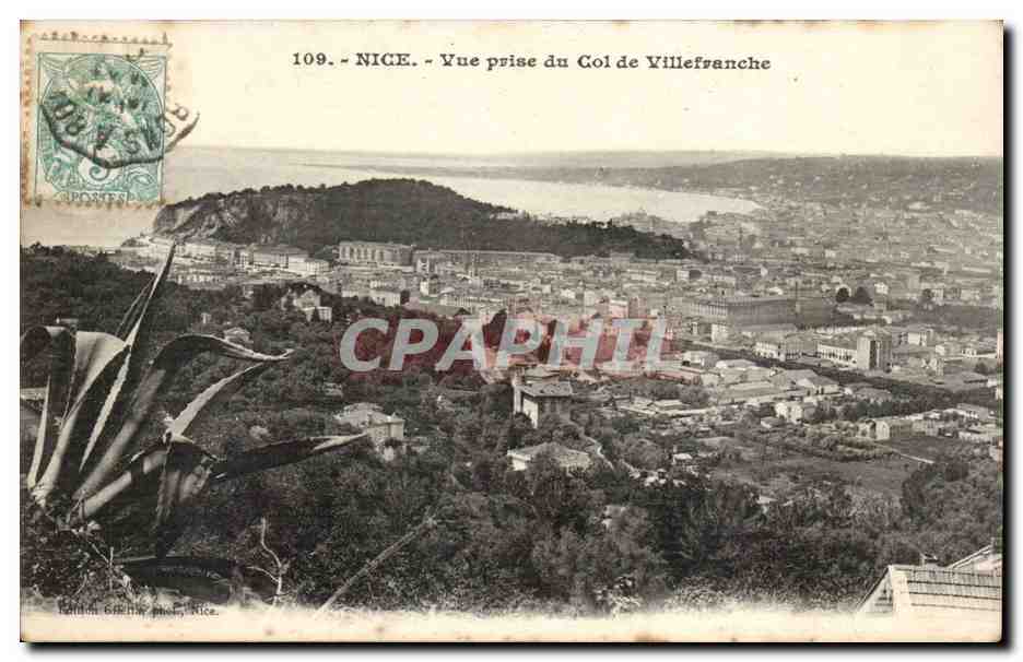 Nice - Vue prise du Col de Villefranche - CPA 