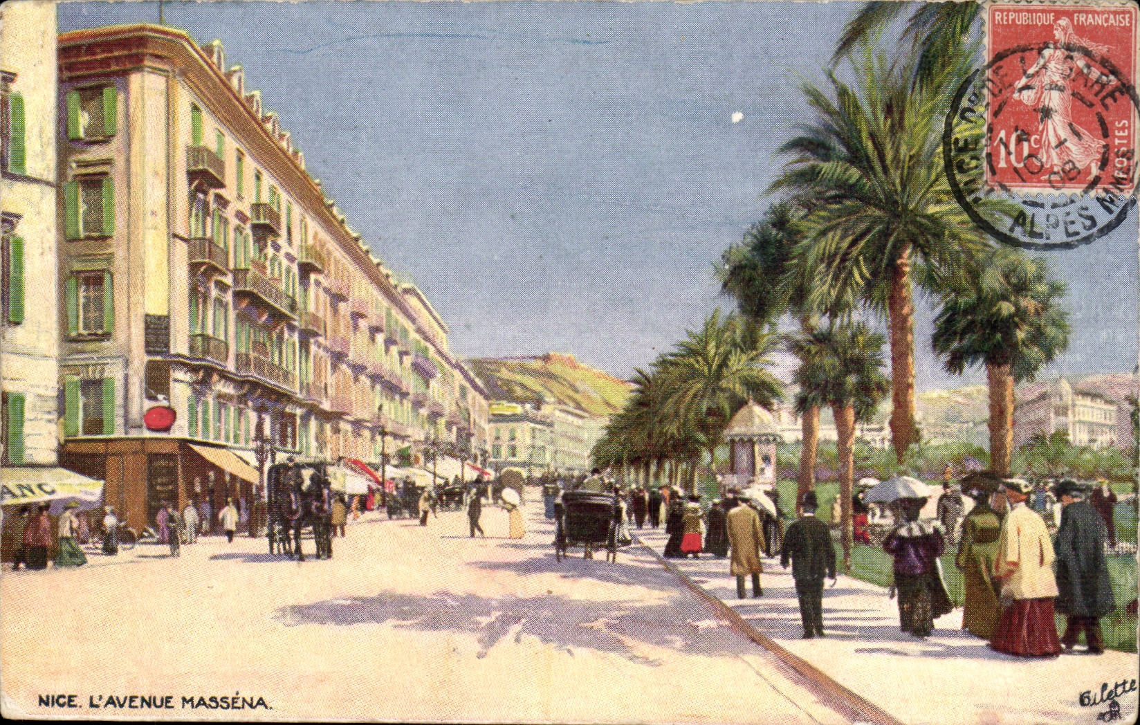 Nice - L'Avenue Massena - CPA 