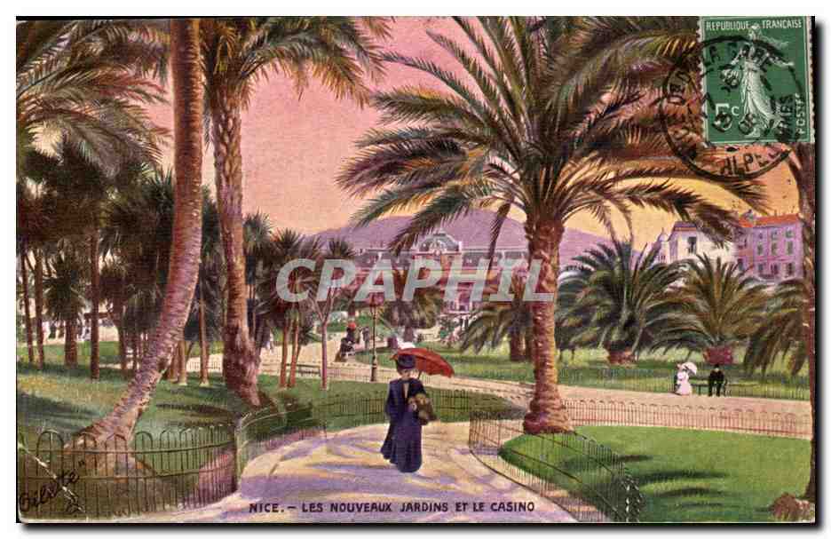 Nice - Les Nouveaux Jardins et le Casino - CPA 