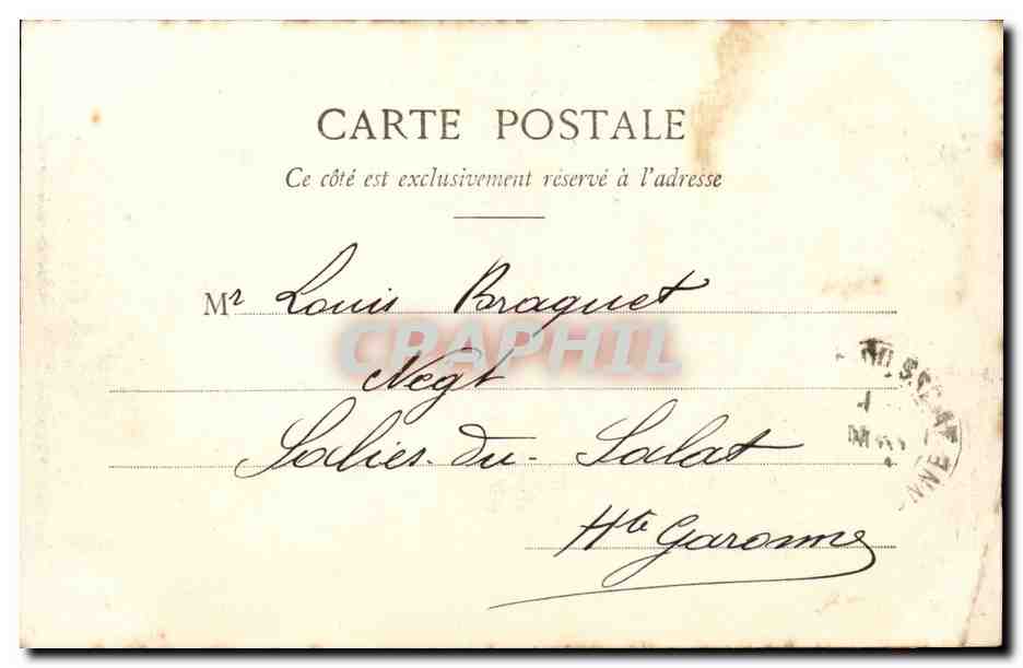 Nice CPA Gare du chemin de fer du sud de la France — Rückseite