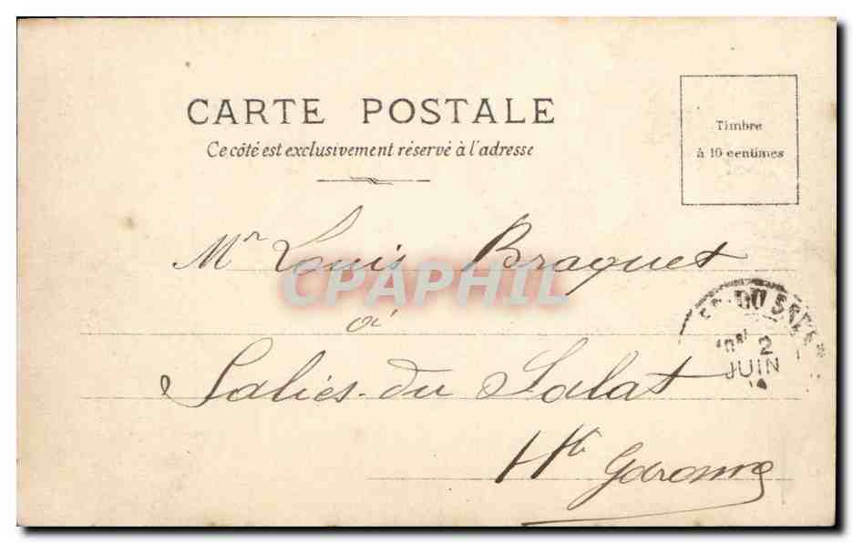 Nice CPA La jetee promenade — Rückseite
