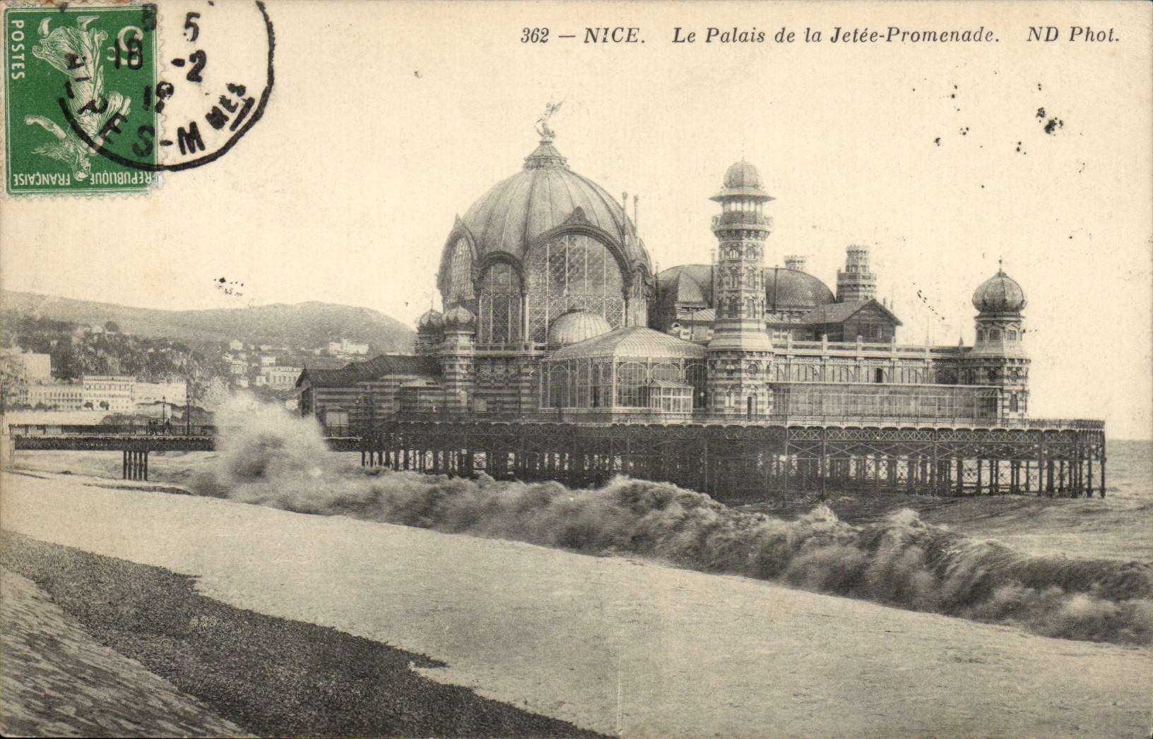 Nice CPA Le palais de la jetee promenade