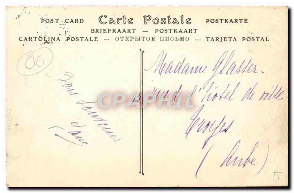 Nice CPA Le palais de la jetee promenade — Rückseite