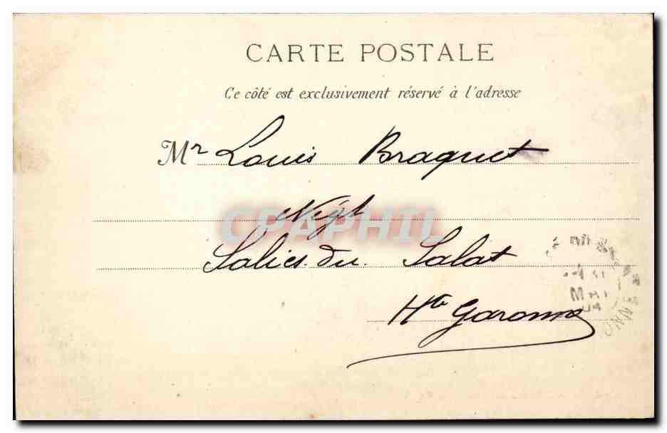 NICE - Entrée du Port — Édition G.J. Phot. Nice, Série R, n° 4001 — Rückseite