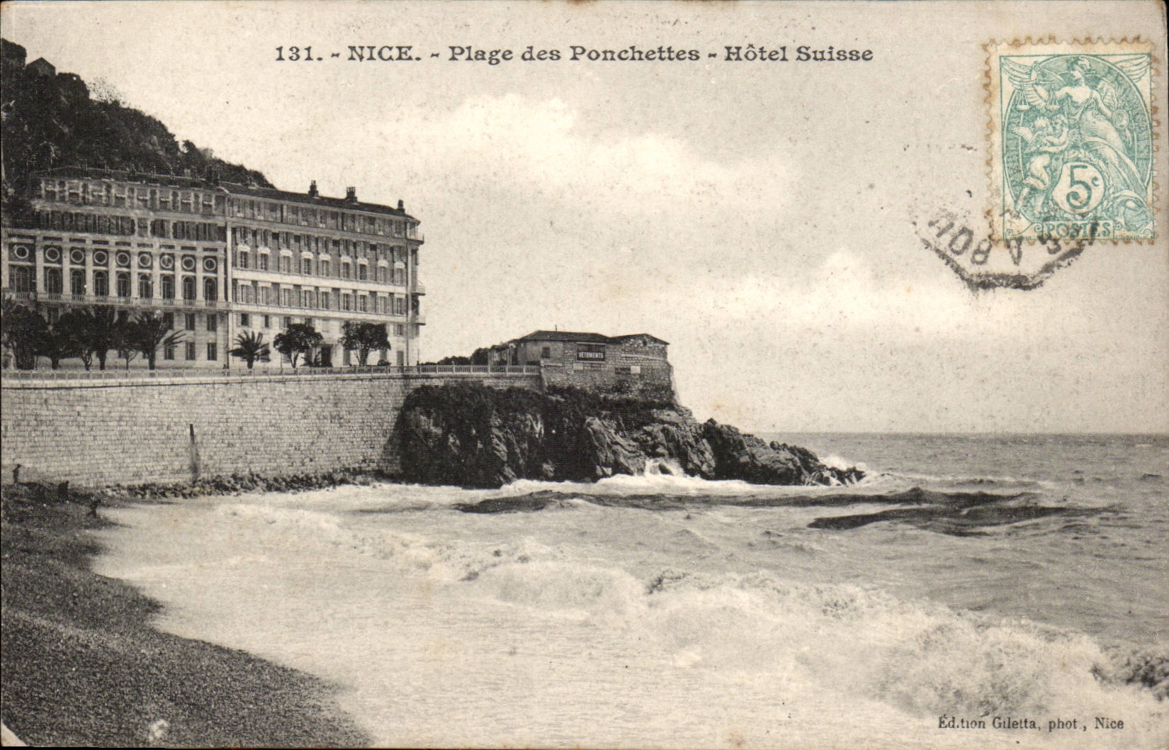 Nice CPA Plage des Ponchettes Hotel Suisse