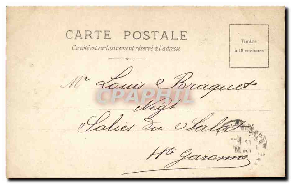 Nice CPA Le port a vol d'oiseau — Rückseite