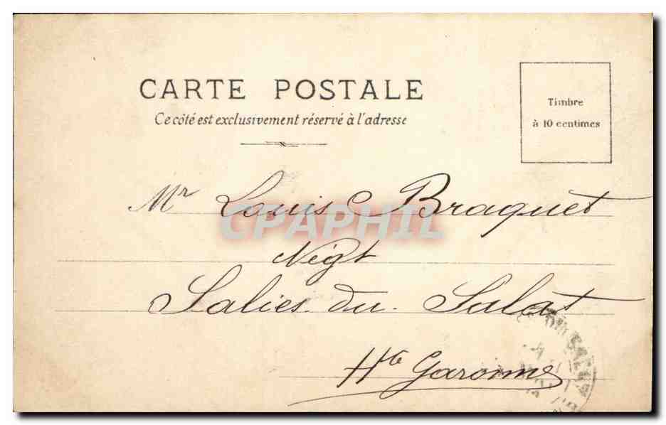 Nice CPA Le jardin public — Rückseite