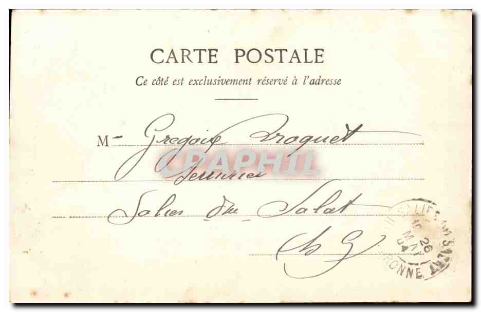 Nice CPA Hotel des anglais et cercle de la Mediterranee — Rückseite