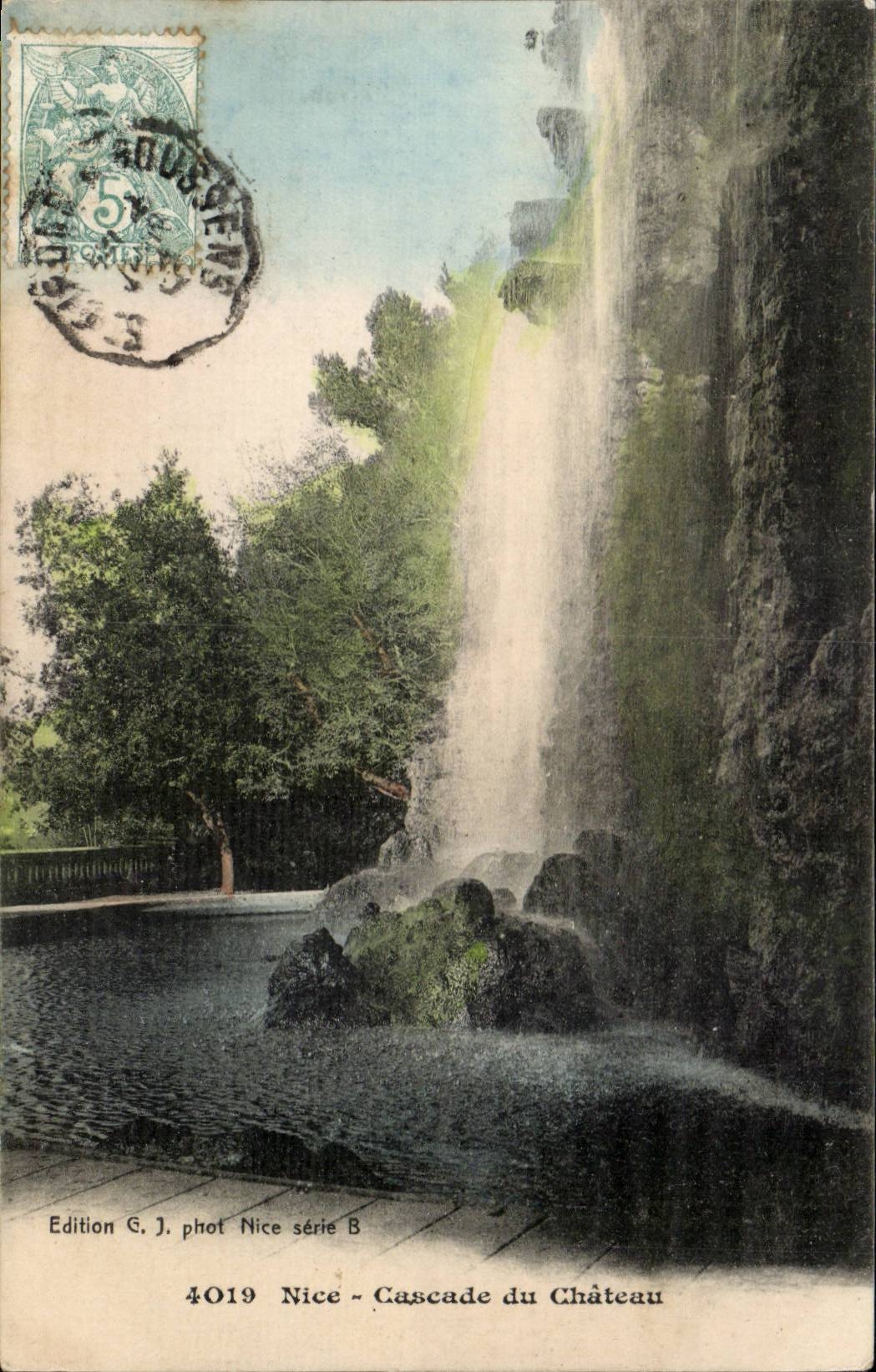 Nice CPA Cascade du chateau