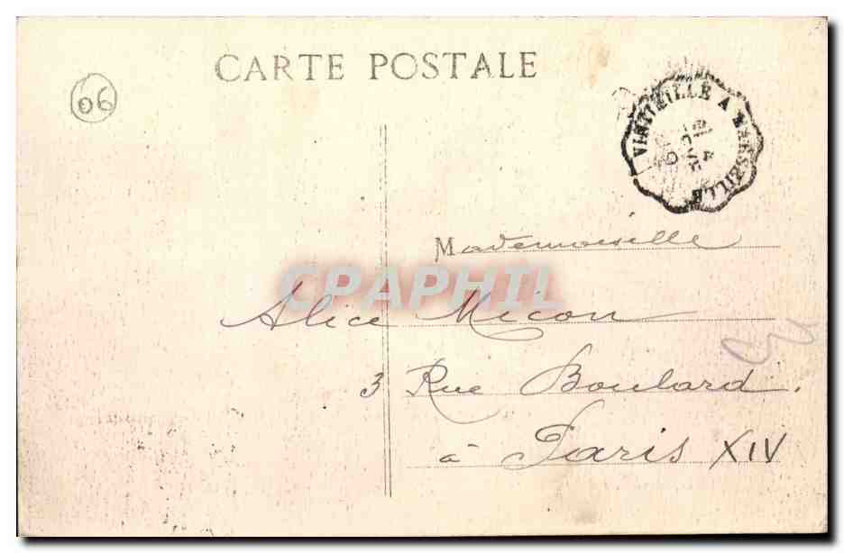 Nice CPA Jardin Albert 1er Hotel Ruhl et palais de la jetee — Rückseite