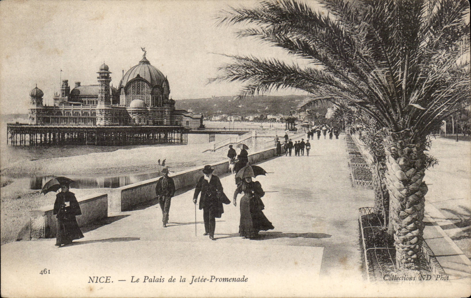Nice CPA Le palais et la jetee promenade