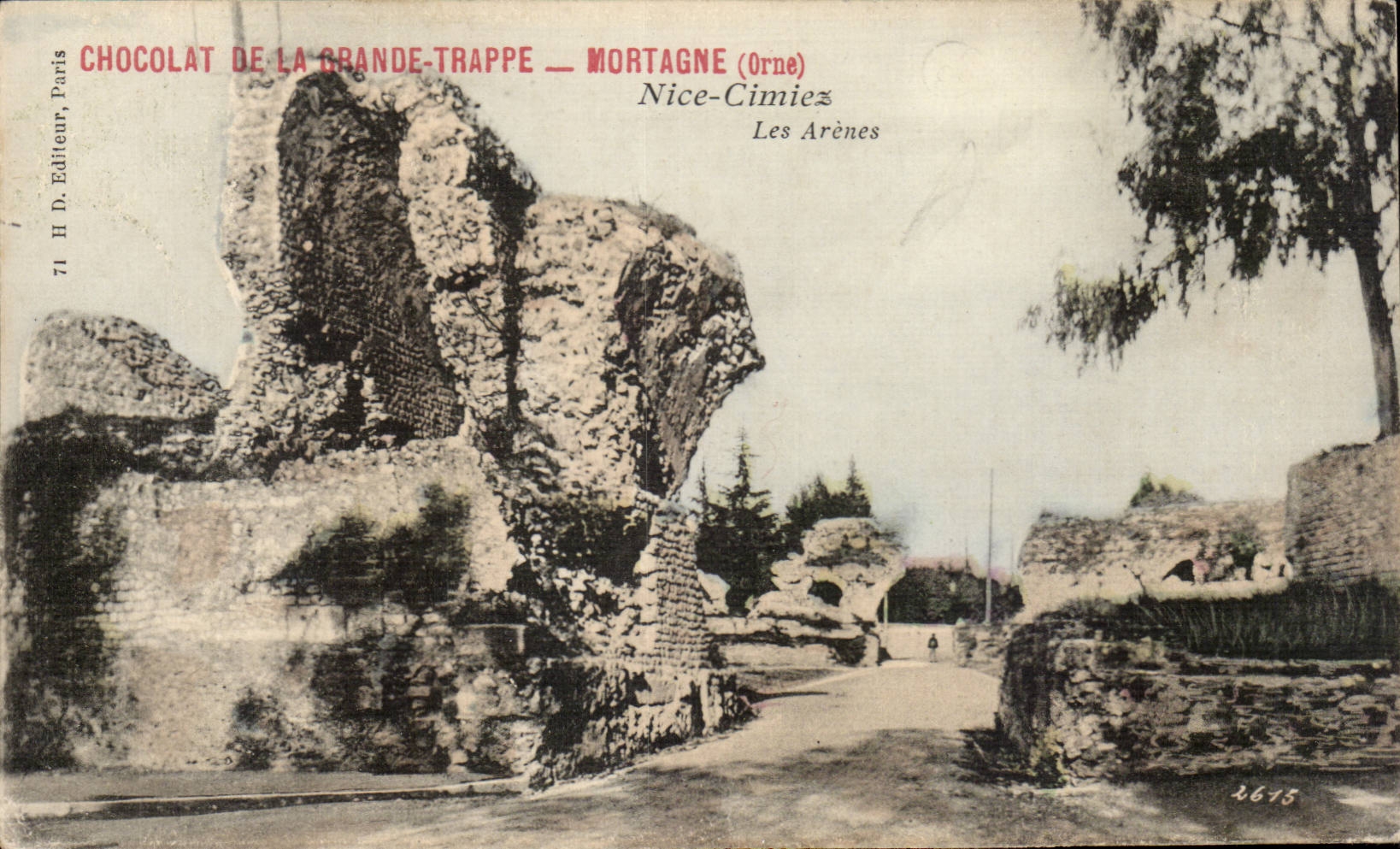 Nice CPA Cimiez (chocolat de la grande trappe Mortagne Orne)