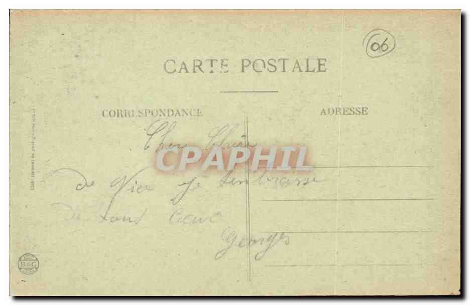 Nice CPA Vue generale des jardins et baie des anges — Rückseite