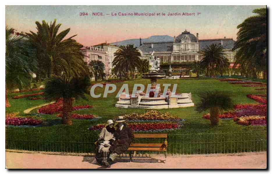 Nice CPA Le casino municipal et le Jardin Albert 1er