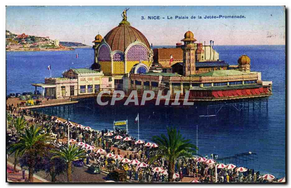 Nice CPA Le palais de la jetee promenade