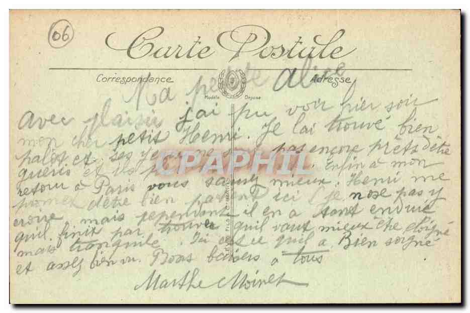 Nice CPA La promenade des anglais et la jetee — Rückseite