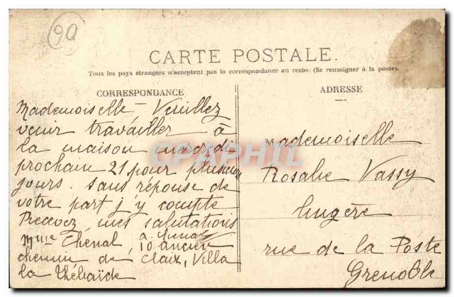 La Colle-sur-Loup — Hôtel-Pension Beau Séjour — Photo. Oulman, Nice — Achterkant