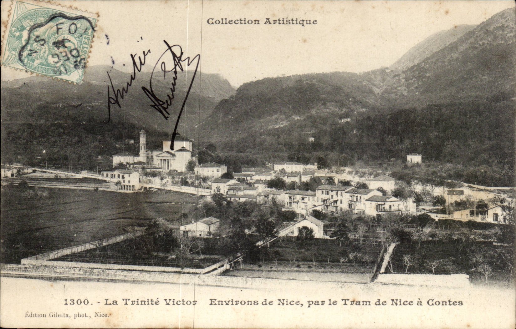 La Trinite Victor CPA Environs de Nice par le Tram de Nice a Contes