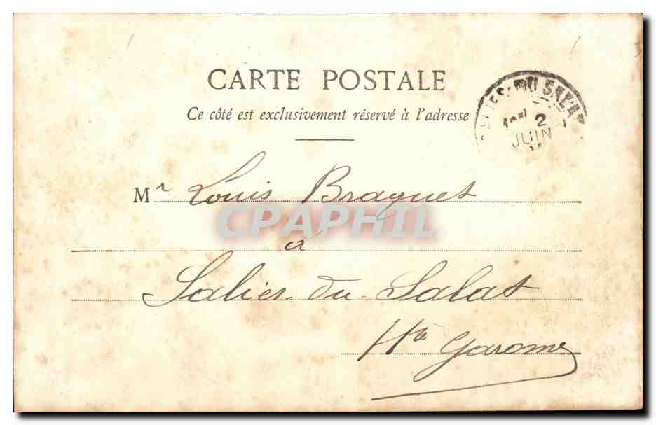Nice CPA La plage et la jetee promenade — Rückseite
