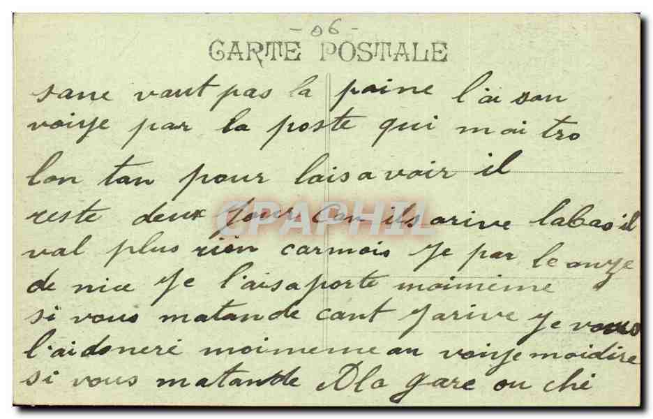 Karneval von Nice 1922 — S. M. Karneval XLIV — Edition F. L. — Rückseite