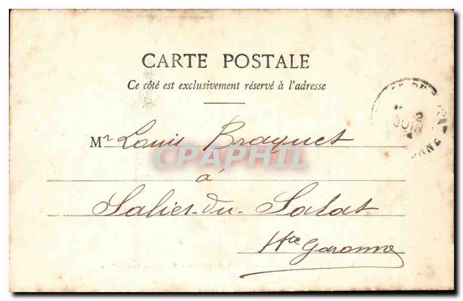 Nice CPA Les nouveaux jardins Avenue Massena — Rückseite