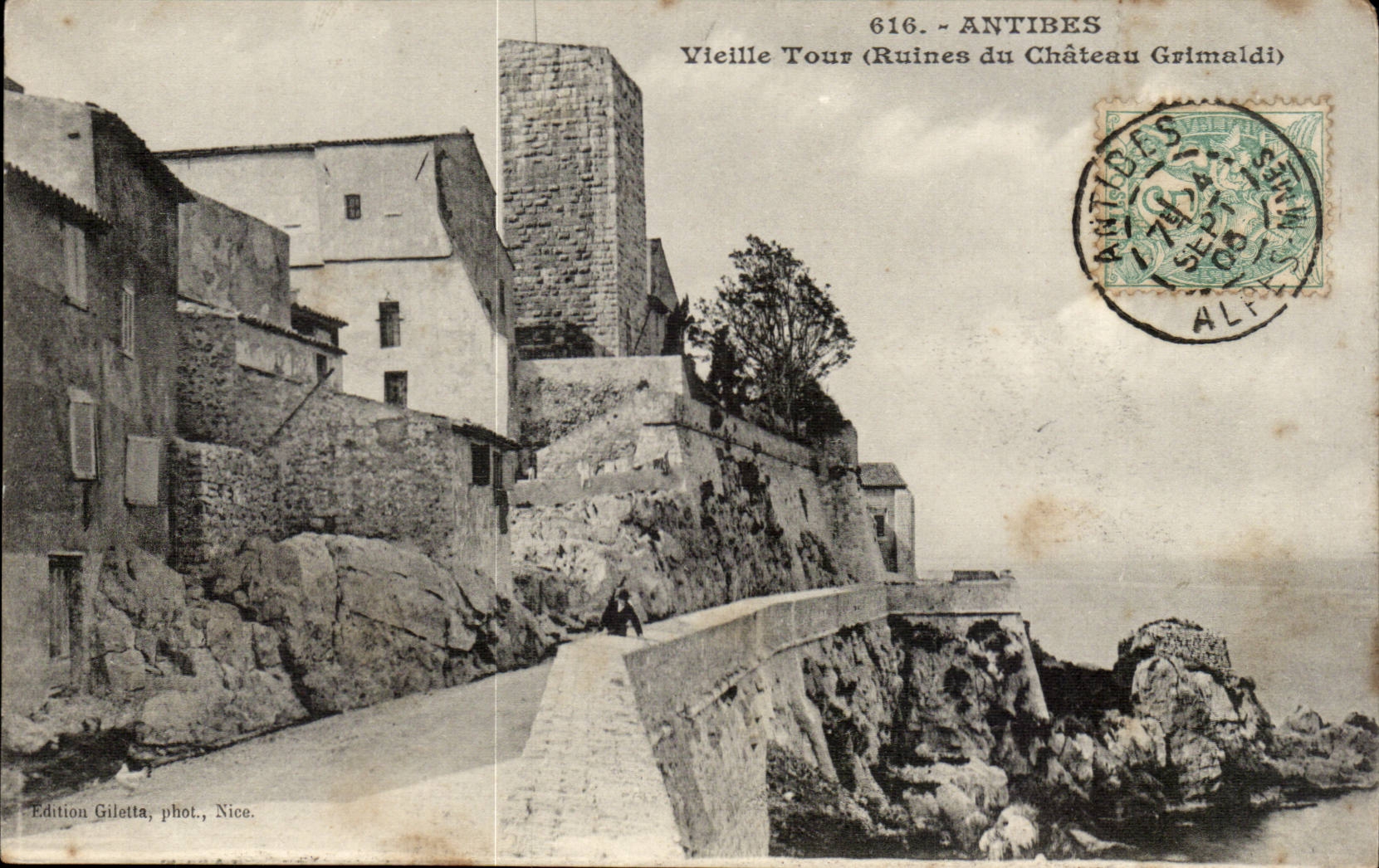 Antibes CPA Vieille tour (ruines du chateau GRimaldi)