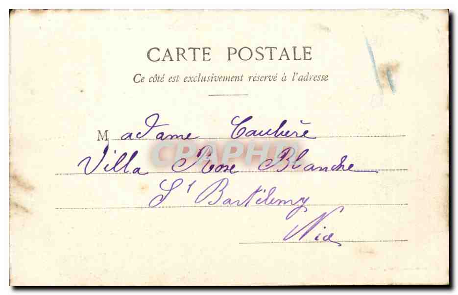 Antibes CPA Vieille tour (ruines du chateau GRimaldi) — Rückseite
