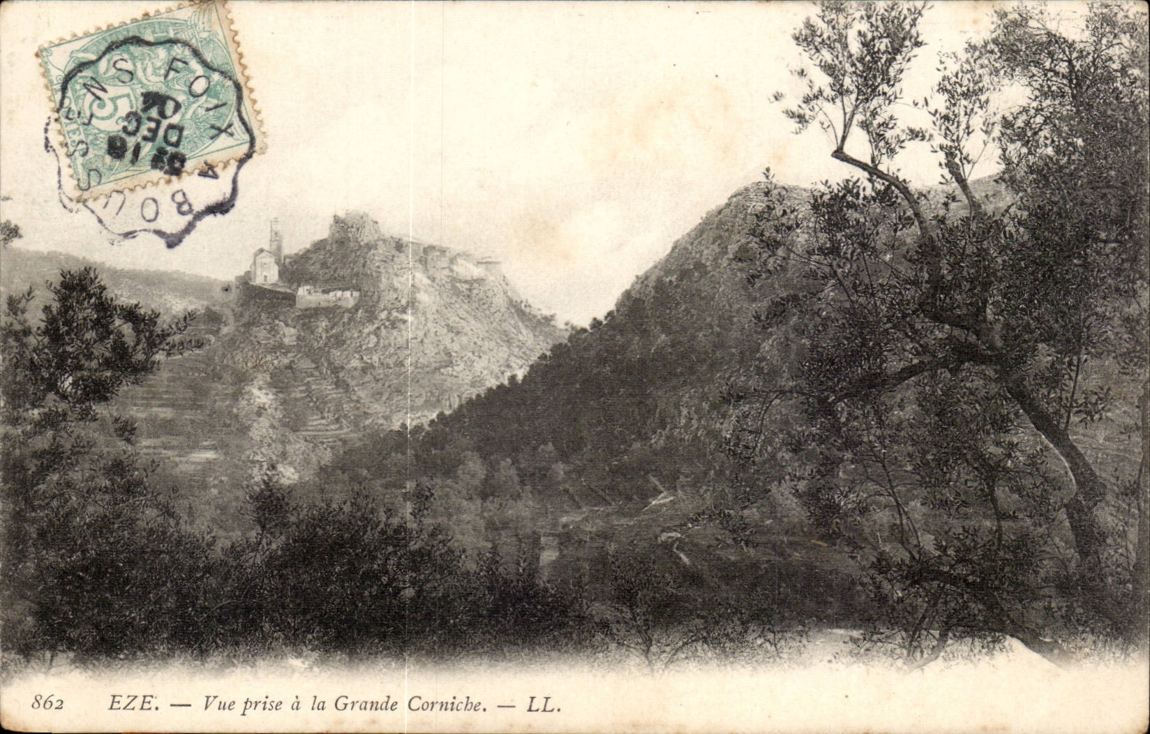 Eze CPA Vue prise a la grande corniche