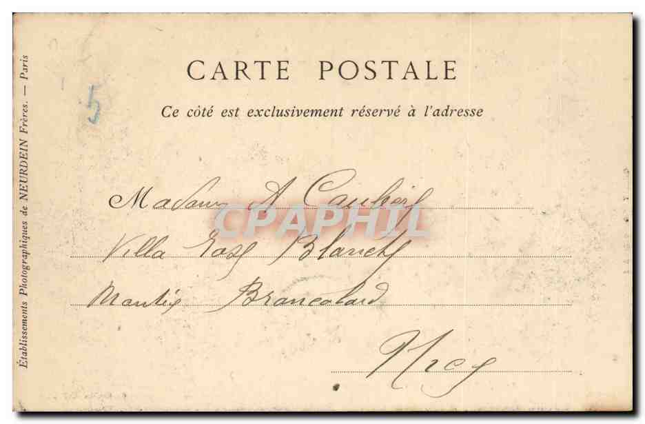 Antibes CPA La rue des Arceaux — Rückseite